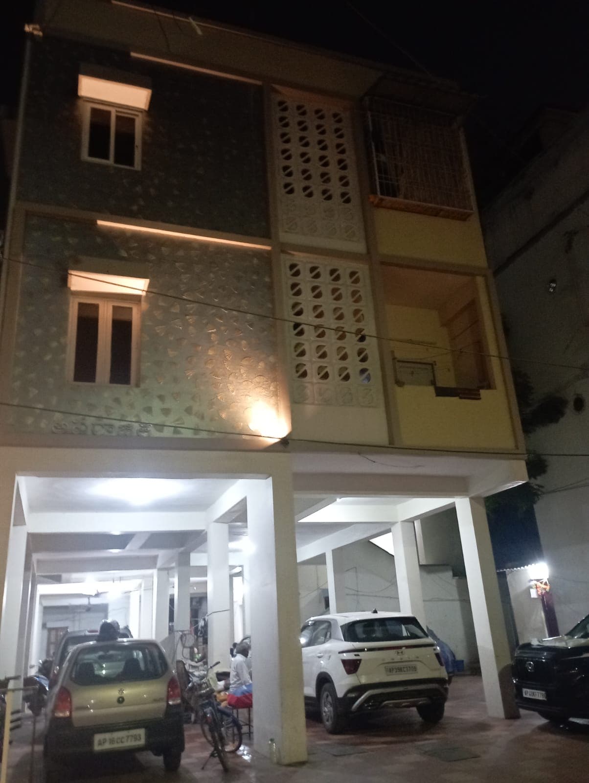 Ground floor parking area at Aparajita Homes
